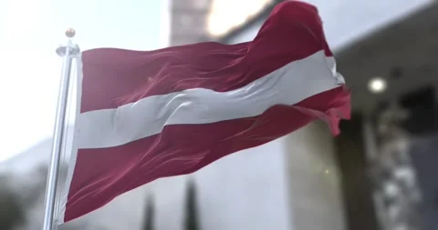 Latvia-flag-waving-seamless-loop-4k-60fps Stock Footage 331214572