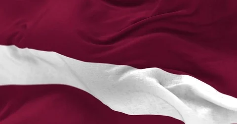 Latvia Flag in the Wind Stock Footage