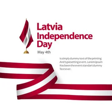 Latvia Independence Day Vector Template Design Illustration Stock Illustration