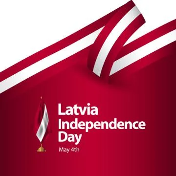 Latvia Independence Day Vector Template Design Illustration Stock Illustration