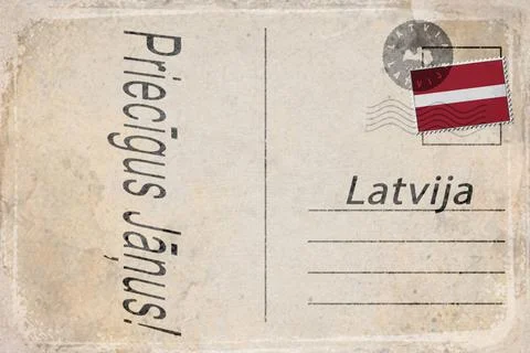 Latvia Jani Midsummer St John Background Stock Illustration