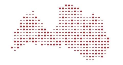 Latvia Map With Dynamic Digital Pattern Stock Footage 312353270