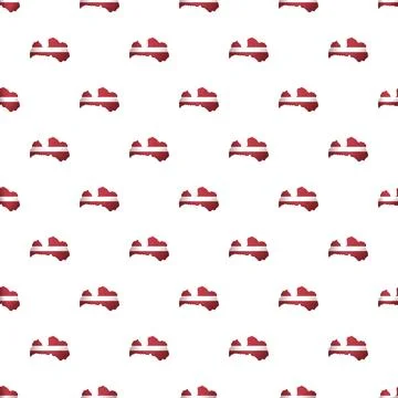 Latvia map flag pattern repeating background graphics Stock Illustration