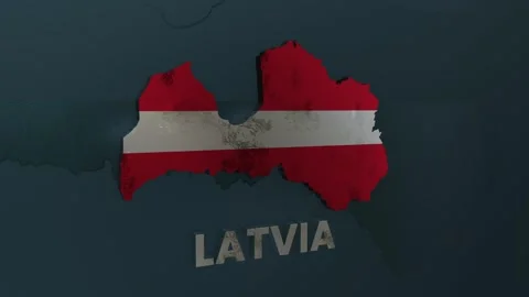 Latvia Map Stock Footage 279750604