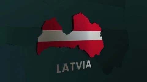 Latvia Map Stock Footage 279750689