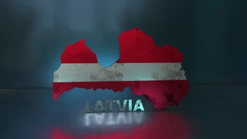 Latvia Map Stock Footage 283077495