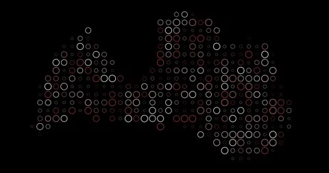 Latvia Map With Generative Pixel Grid Stock Footage 312352093