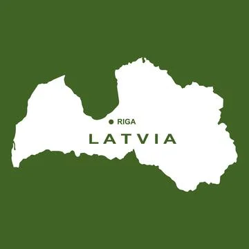 Latvia map icon Stock Illustration