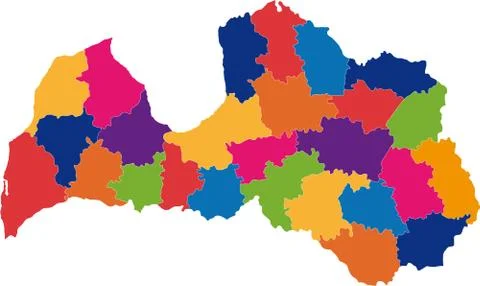 Latvia map Stock Illustration