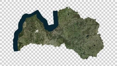 Latvia Map Stock Illustration