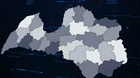 Latvia network map Stock Footage 87976909