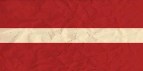 Latvia  paper  flag Stock Illustration