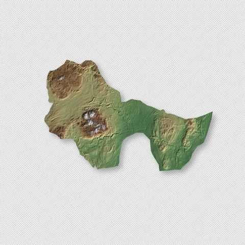 Latvia Rotating 3D Relief Map Seamless Loop, Alpha Channel 4K 스톡 동영상 340711148