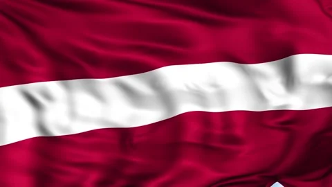 Latvia Waving Flag Background Stock Footage 204132767