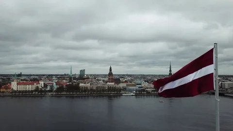 Latvian Flag Stock Footage 81958509