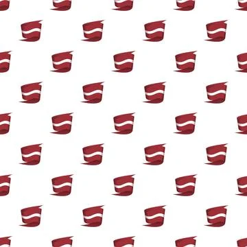 Latvian flag ribbon seamless pattern background Stock Illustration