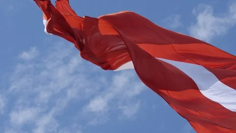 Latvian Flag Slow Motion Stock Footage 87426722