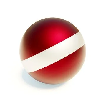 Latvian flag sphere Stock Illustration