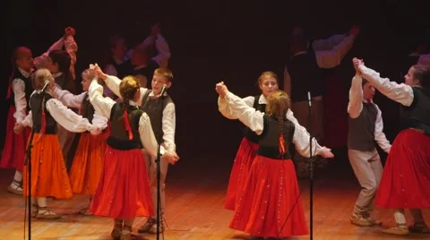 Latvian folk dance Stock Footage 43504621
