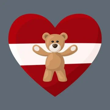Latvian Teddy Bears Stock Illustration