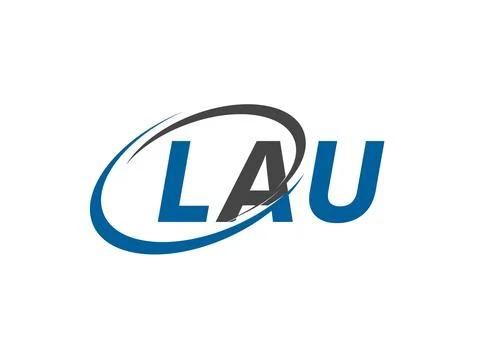 LAU initial letter logo design, vector template Stock Illustration