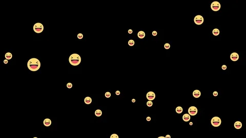 Laugh Floating Emojis 스톡 동영상 126880341