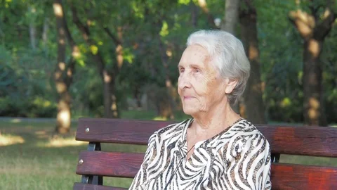 Laugh old woman. Stock Footage