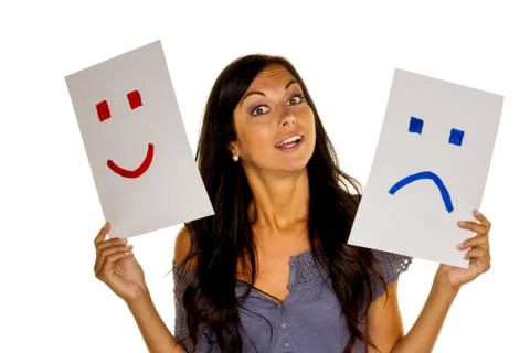 Laugh or cry 스톡 사진