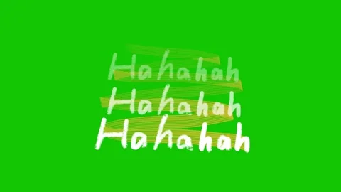 Laughing Animation Green Screen Chroma Effect 库存影片 340177247