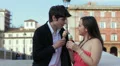 laughing - bad joke with ice cream cone HD Footage