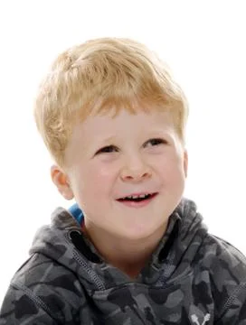 Laughing blond boy Stock Photos