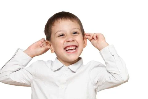 Laughing boy Stockfoto's