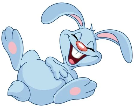 Laughing bunny Stock Illustration