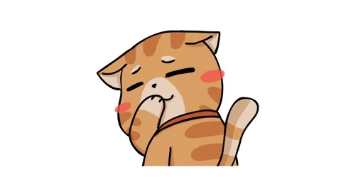 Laughing Cat Animation with White Background Stock Footage 282773944