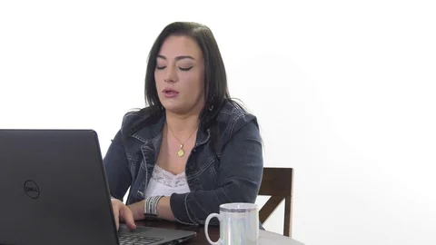 Laughing at computer - Stock Footage 86534813