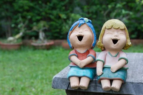 Laughing doll Stock-Fotos