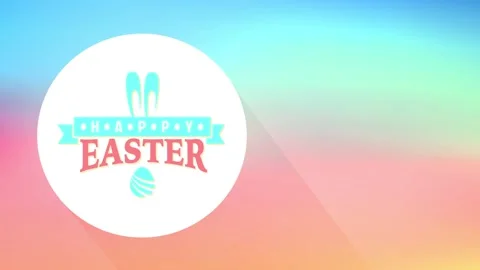 Laughing easter science and craftsmanship gala message with multicolored part Video stock 130602090