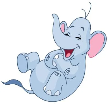 Laughing elephant Illustrazione stock