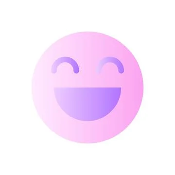 Laughing emoji flat gradient two-color ui icon Stockillustratie