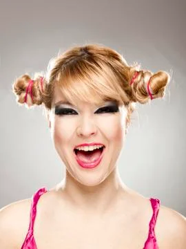 Laughing expression Stock Photos