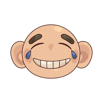 Laughing face illustration Stock Illustration
