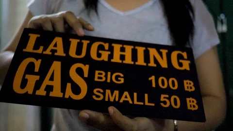 Laughing Gas Sign Stock Footage