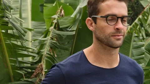 Laughing guy in specs Video stock 94019480