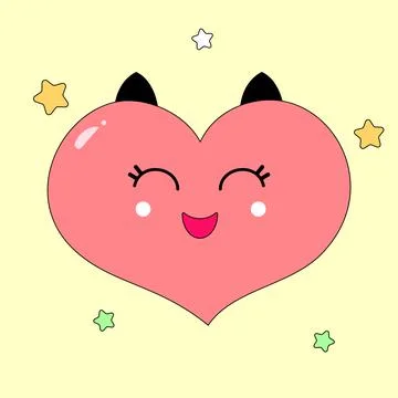 Laughing heart Stock Illustration