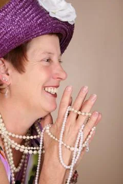 Laughing Lady Stock-Fotos