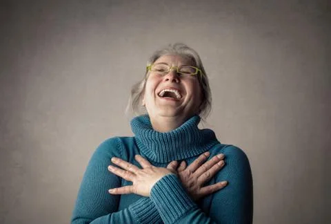 Laughing lady Stock Photos