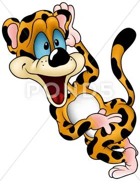 Laughing Leopard Stock Illustration