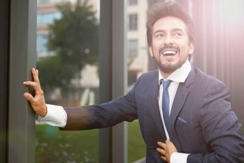 Laughing man Stock Photos