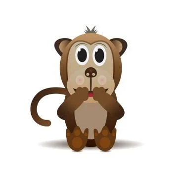 Laughing monkey Stock Illustration