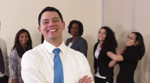 Laughing office workers Stock Footage 67344078